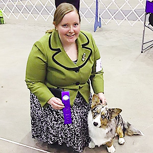 Veterinarian Samantha Nye showing her dogs Veterinarian Samantha Nye showing her dogs